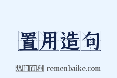 置用造句是什么意思的图片
